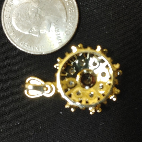 New simulated ruby cz gold filled pendant - Picture 3 of 9